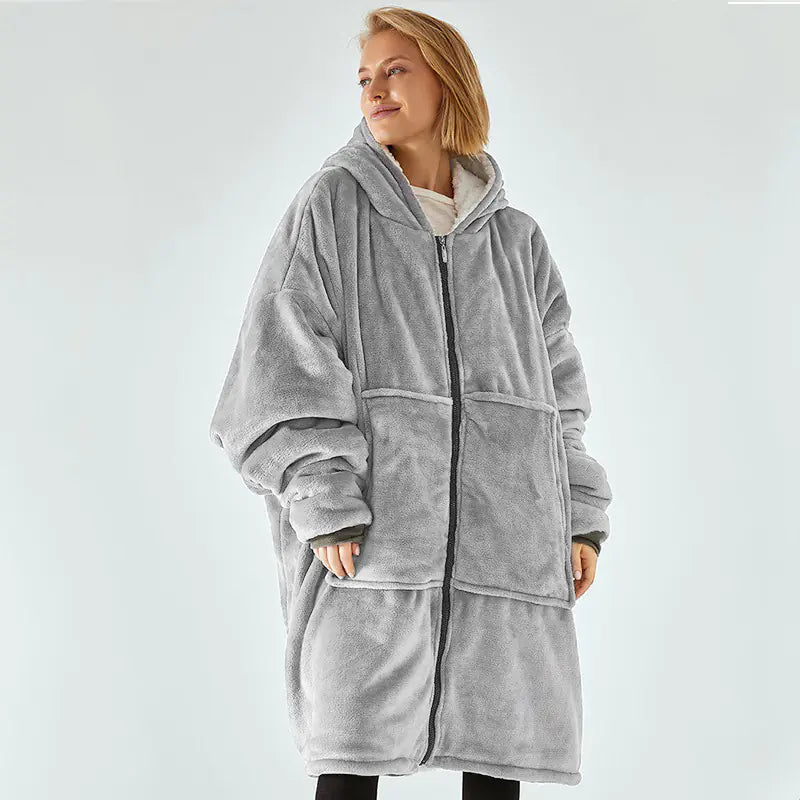 Blanket with Hooded Robe for Comfort