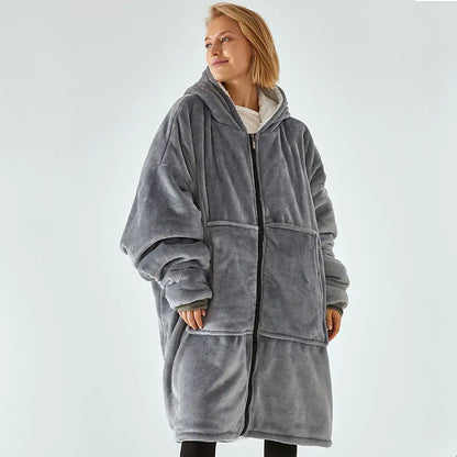Blanket with Hooded Robe for Comfort