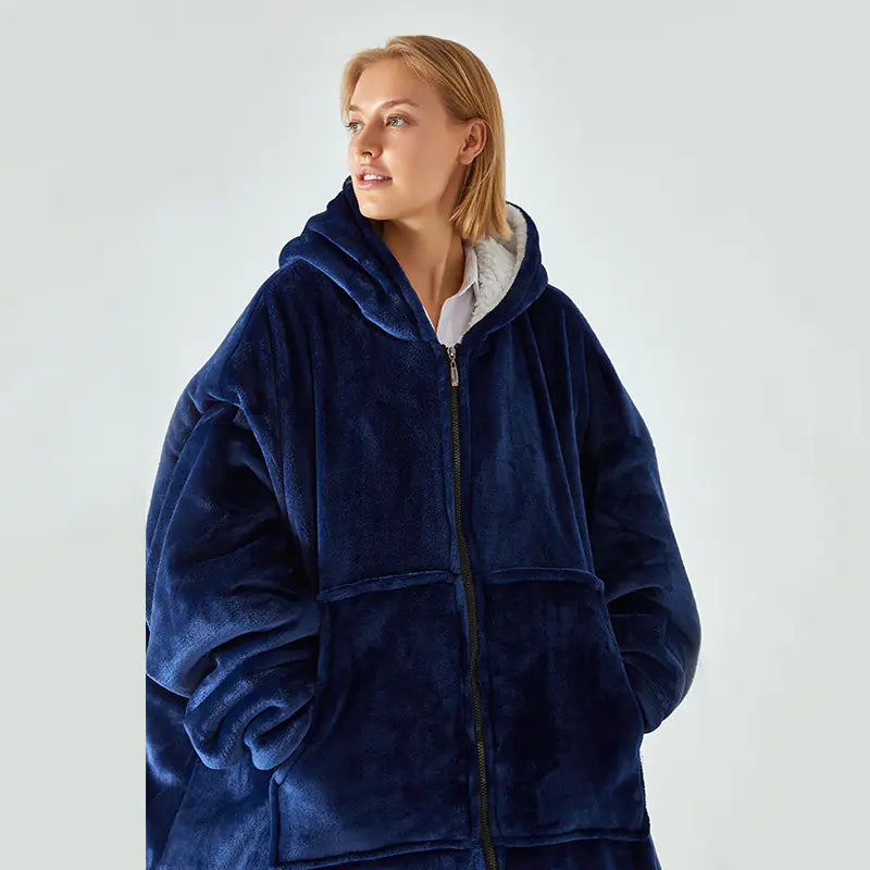 Blanket with Hooded Robe for Comfort