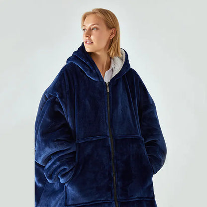 Blanket with Hooded Robe for Comfort