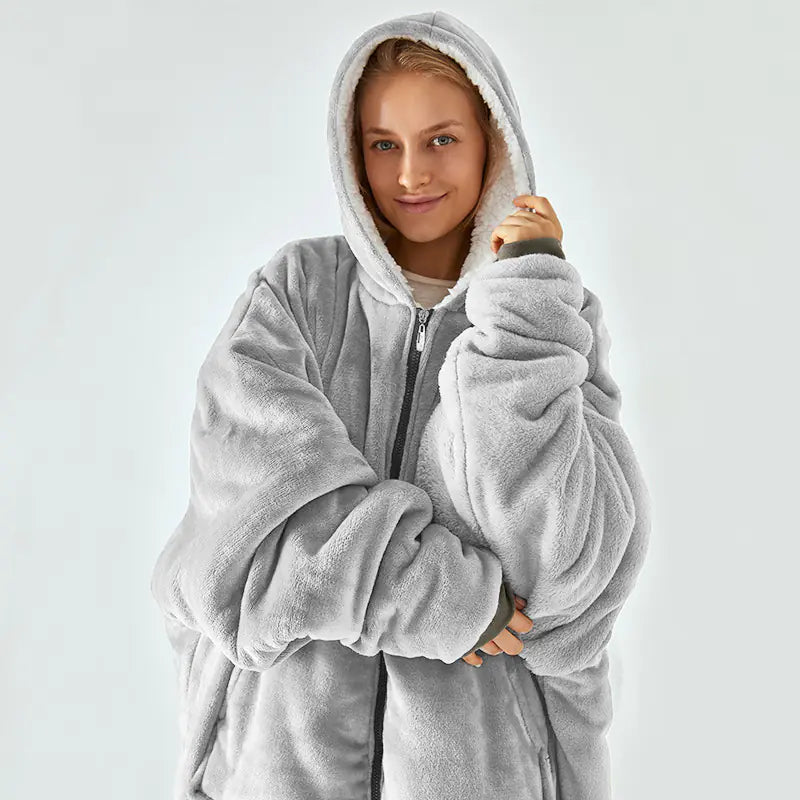 Blanket with Hooded Robe for Comfort